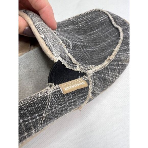 Geckoman Slip On Gray Canvas Loafer Flat Mens Size 12 - Picture 5 of 8